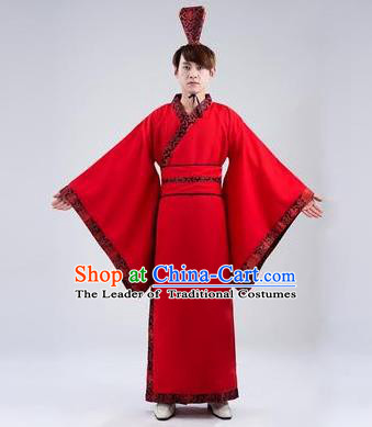 Traditional Ancient Chinese Imperial Emperor Costume, Chinese Han Dynasty Male Wedding Dress, Cosplay Chinese Imperial King Clothing Hanfu for Men