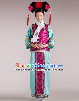 Traditional Ancient Chinese Imperial Emperess Costume, Chinese Qing Dynasty Lady Dress, Cosplay Chinese Peri Imperial Princess Clothing for Women