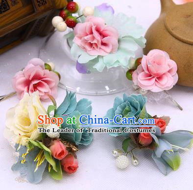 Traditional Handmade Chinese Ancient Classical Hair Accessories Flowers Hairpin, Hair Sticks Hair Claws, Hair Fascinators Hairpins for Women