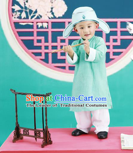 Traditional Ancient Chinese Boys Costume, Chinese Tang Dynasty Children Dress, Cosplay Chinese Student Clothing for Kids