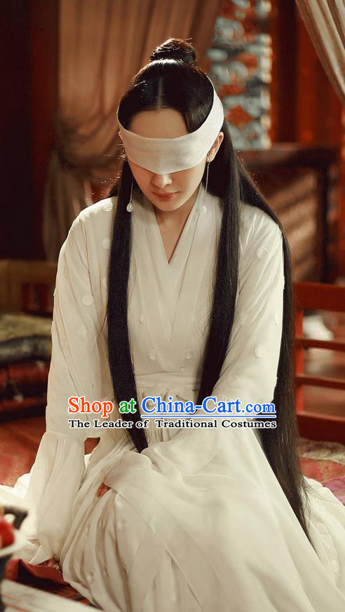 Traditional Ancient Chinese Elegant Costume, Chinese Han Dynasty Young Lady Dress, Cosplay Ten Great III of Peach Blossom Fairy Tale Chinese Peri Imperial Princess Hanfu Clothing for Women