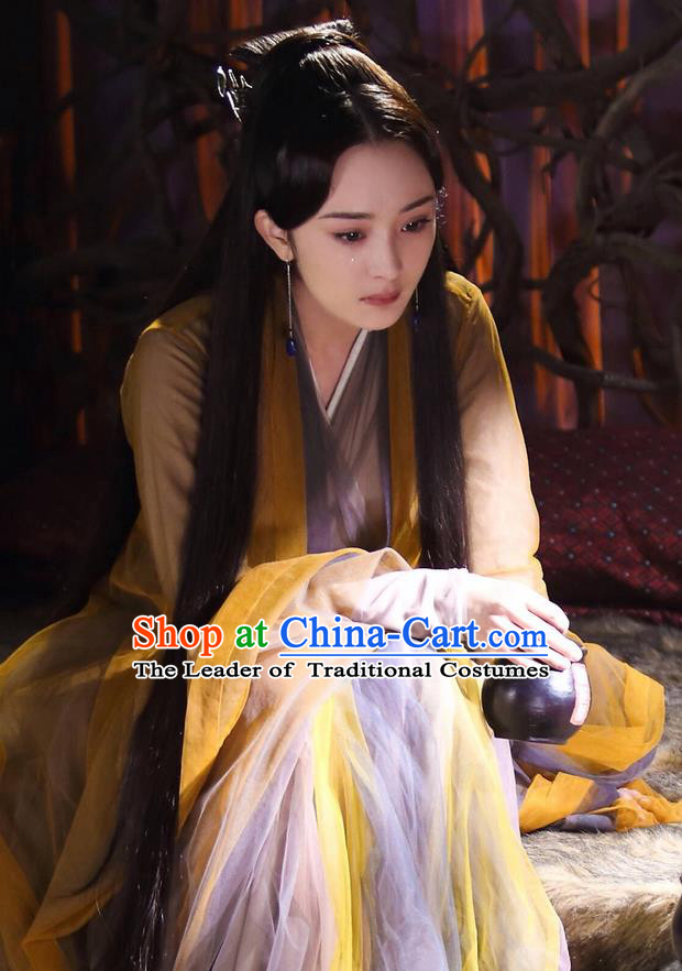 Traditional Chinese Ancient Fairy Costume, Hanfu Imperial Princess Dress, China Cosplay Palace Princess Tailing Elegant Clothing for Women