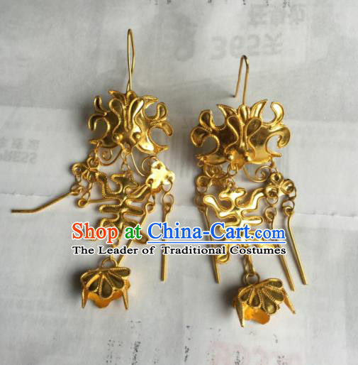 Traditional Handmade Chinese Ancient Classical Accessories Earrings Eardrop for Women