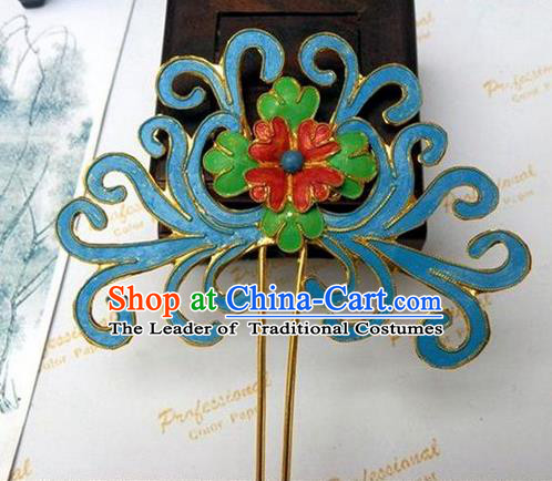 Traditional Handmade Chinese Ancient Classical Hair Accessories Barrettes Hanfu Hairpins, Beijing Opera Step Shake Hair Sticks Hair Jewellery for Women