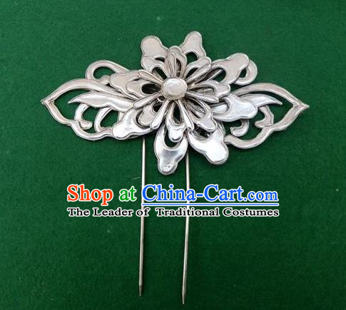 Traditional Handmade Chinese Ancient Classical Hair Jewellery Accessories Flower Barrettes, Ming Dynasty Wedding Hair Sticks Hair Fascinators Hairpins for Women