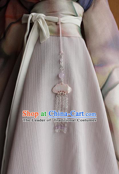 Top Grade Traditional China Ancient Palace Jade Accessories Pendant, China Ancient Swordsman Tassel Waist Pendant