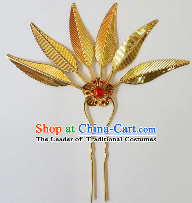 Traditional Thailand Ancient Handmade Hair Accessories Headpiece, Traditional Thai China Dai Nationality Hairpins Headwear for Women