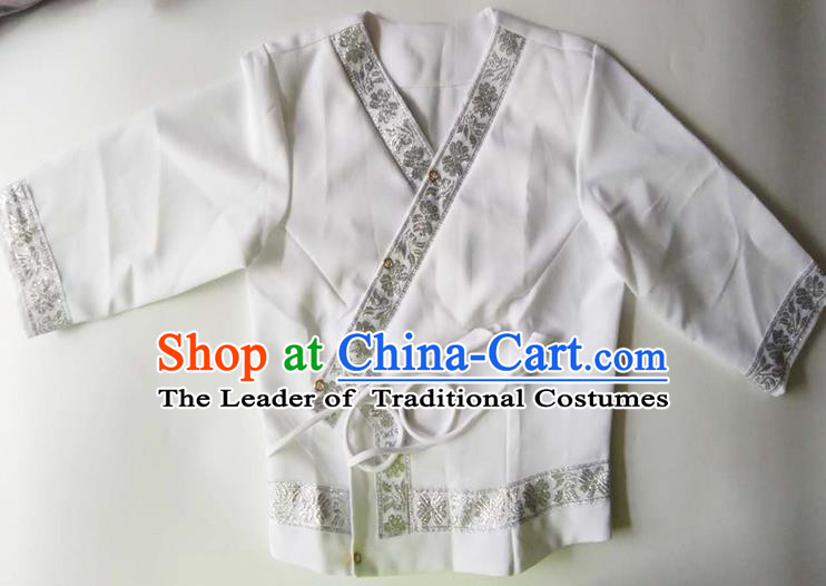 Traditional Thailand Ancient Handmade Female Costumes Upper Outer Garment, Traditional Thai Clothing China Dai Nationality Blouse for Women