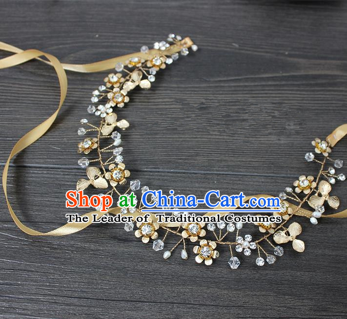 Top Grade Handmade Wedding Bride Hair Accessories Hair Clasp, Traditional Princess Baroque Crystal Hair Band for Women