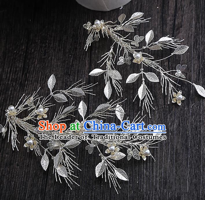 Top Grade Handmade Wedding Hair Accessories Bride Pearl Hair Clip, Traditional Baroque Princess Crystal Hair Claw Headpiece for Women