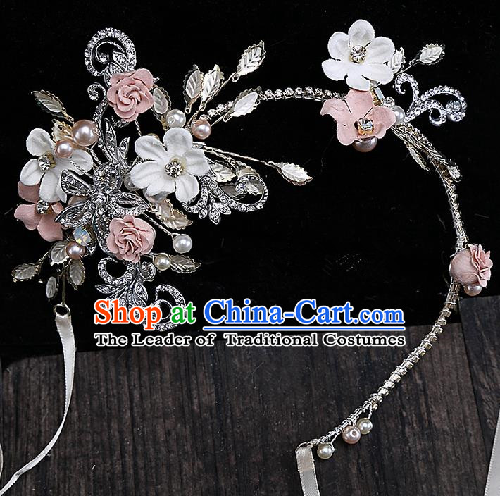 Top Grade Handmade Wedding Hair Accessories Bride  Hair Clasp, Traditional Baroque Princess Crystal Headband Headpiece for Women