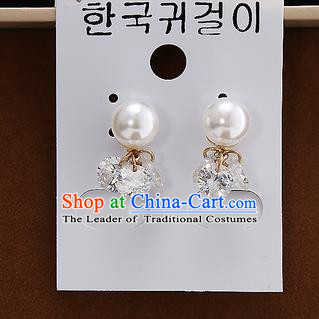 Top Grade Handmade China Wedding Bride Accessories Earrings, Traditional Princess Wedding Pearl Eardrop Jewelry for Women