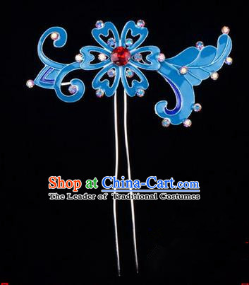 Top Grade Chinese Ancient Peking Opera Hair Accessories Diva Hairpins, Traditional Chinese Beijing Opera Hua Tan Hair Clasp Head-ornaments