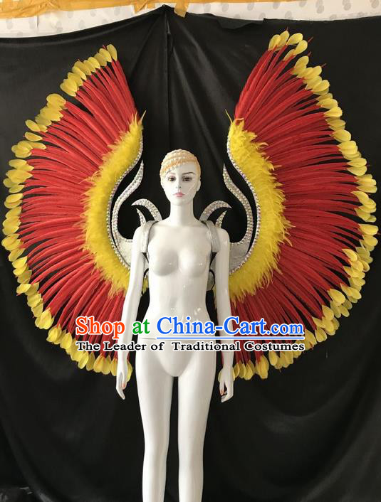 Traditional Brazilian Carnival Costumes Professional Samba Dance Dress Custom-made Customized Ostrich Feather Rio Carnival Wings