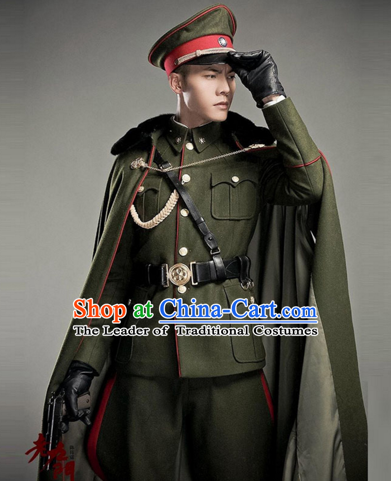 The Mystic Nine Tutorabc Fo Ye TV Drama Series Costumes Mantle Hat Complete Set for Men