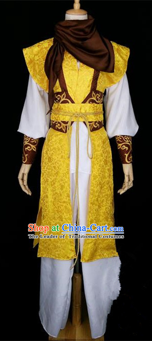 Asian Chinese Traditional Cospaly Han Dynasty Swordsman Costume, China Elegant Hanfu Prince Robe Clothing for Men