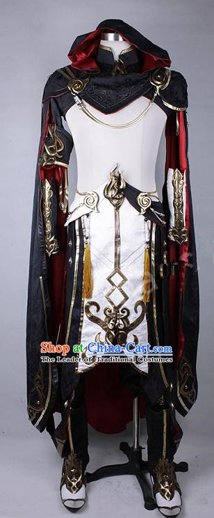 Asian Chinese Traditional Cospaly Costume Customization Ming Dynasty General Costume, China Elegant Hanfu Kawaler Clothing for Men