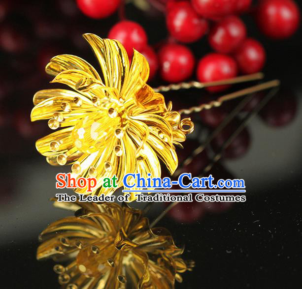 Chinese Ancient Style Hair Jewelry Accessories Wedding Flower Hair Comb, Hanfu Xiuhe Suits Bride Handmade Hairpins for Women