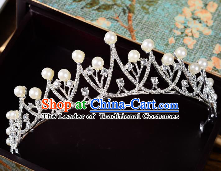 Top Grade Handmade Hair Accessories Baroque Style Palace Princess Wedding Crystal Zircon Vintage Royal Crown, Bride Hair Kether Jewellery Imperial Crown for Women