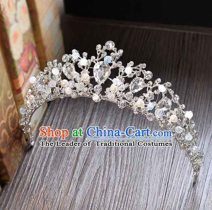 Top Grade Handmade Hair Accessories Baroque Style Princess Full Dress Crystal Royal Crown, Bride Wedding Hair Kether Jewellery Imperial Crown for Women