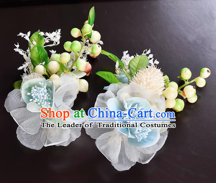 Top Grade Handmade Chinese Classical Hair Accessories Princess Wedding Baroque Headwear Flowers Hair Claw Hair Claw for Women