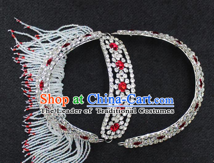 Traditional China Beijing Opera Young Lady Hair Accessories Diva Head-ornaments, Ancient Chinese Peking Opera Hua Tan Headwear