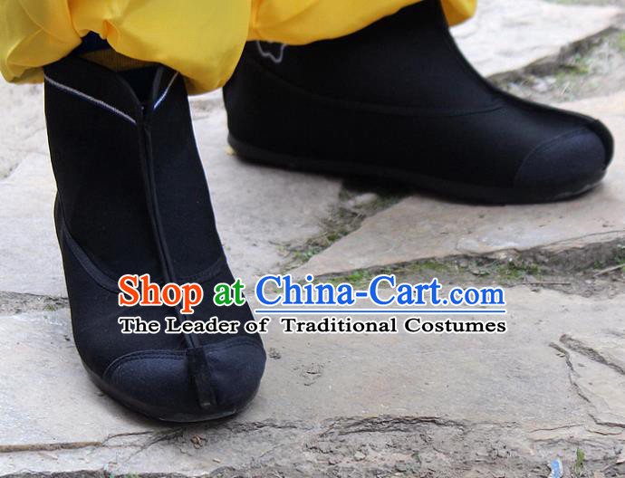 Traditional China Beijing Opera Takefu Shoes, Ancient Chinese Peking Opera Warrior Boots