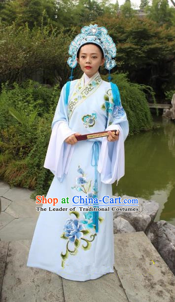 Top Grade Professional Beijing Opera Niche Costume Scholar White Embroidered Robe and Hat, Traditional Ancient Chinese Peking Opera Embroidery Gwanbok Clothing