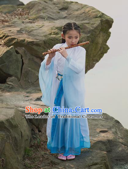 Traditional Chinese Hanfu Han Dynasty Girls Costume, Elegant Hanfu Clothing Chinese Ancient Princess Dress for Kids