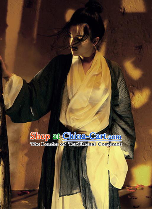 Traditional Chinese Ancient Swordsman Costume, Chinese Ancient Kawaler Clothing for Men