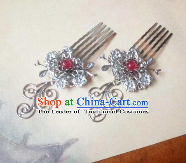 Traditional Handmade Chinese Ancient Classical Hanfu Hair Accessories Hair Comb, Princess Hairpins Headwear for Women