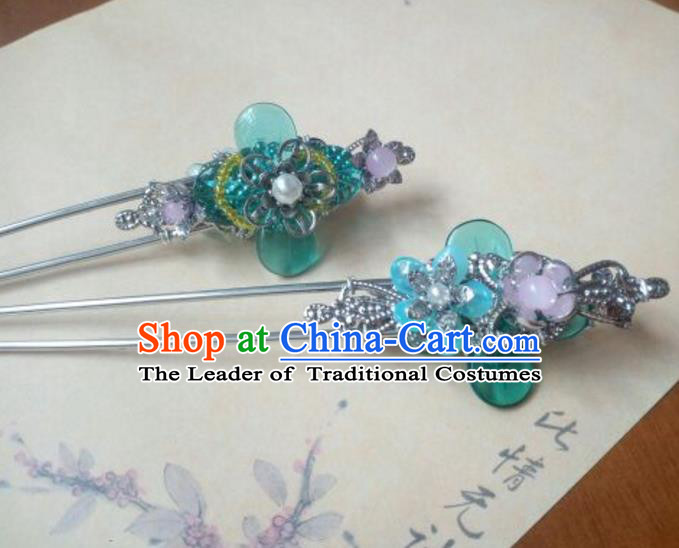 Traditional Handmade Chinese Ancient Classical Hanfu Hair Accessories Hairpins, Princess Headpiece Hair Stick for Women