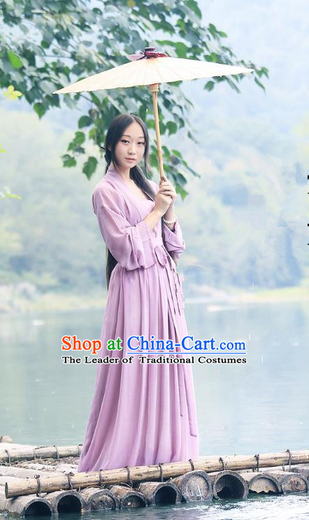 Traditional Ancient Chinese Young Lady Costume, Chinese Han Dynasty Hanfu Embroidered Clothing for Women