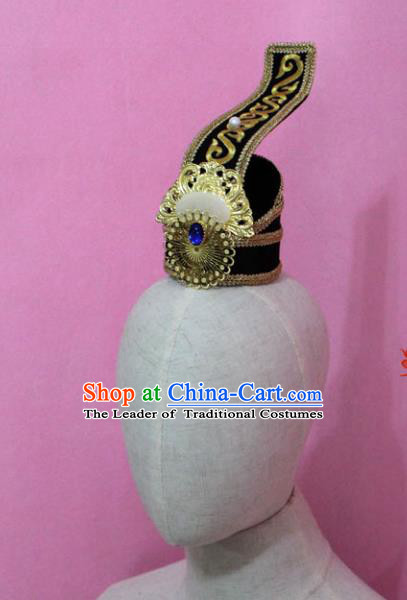 Traditional Handmade Chinese Hair Accessories Prince Headwear, China Han Dynasty Hairdo Crown Tuinga for Men