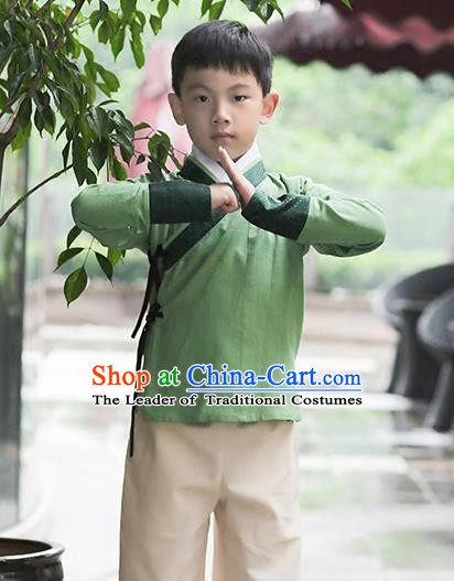 Traditional Chinese Ancient Children Hanfu Costume, Asian China Han Dynasty Swordsman Clothing for Kids