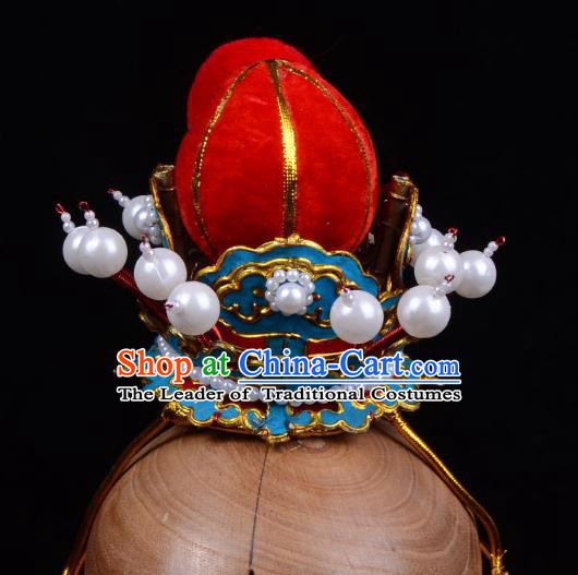 Traditional Beijing Opera Niche Hair Accessories Prince Tuinga, Ancient Chinese Peking Opera Crown Prince Headwear