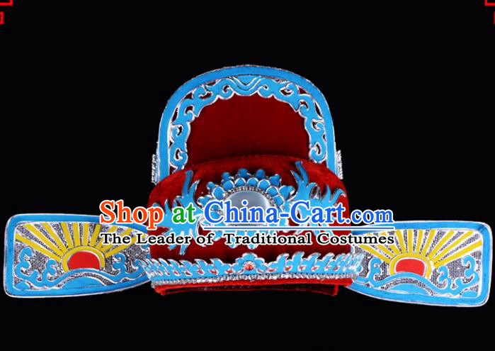 Traditional Beijing Opera Niche Hair Accessories Lang Scholar Hat, Ancient Chinese Peking Opera Young Men Headwear