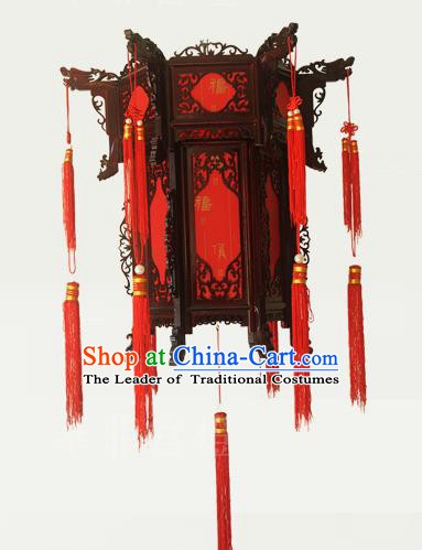 Traditional Chinese Handmade Sheepskin Lantern Classical Palace Lantern China Wood Carving Ceiling Palace Lamp