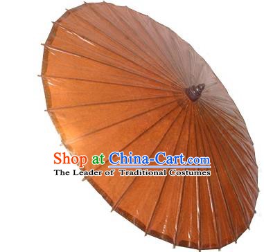 Asian Dance Umbrella China Handmade Classical Oil-paper Umbrellas Stage Performance Orange Umbrella Dance Props