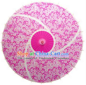 Asian China Dance Umbrella Stage Performance Umbrella Handmade Printing Flower Rosy Oil-paper Umbrellas