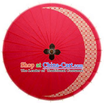 Asian China Dance Umbrella Stage Performance Umbrella Handmade Printing Red Oil-paper Umbrellas