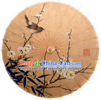 Asian China Dance Handmade Umbrella Stage Performance Props Umbrella Painting Peach Blossom Oil-paper Umbrellas