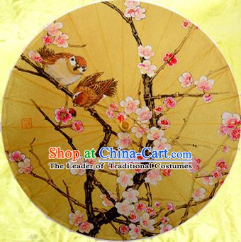 Handmade China Traditional Dance Painting Peach Blossom Umbrella Oil-paper Umbrella Stage Performance Props Umbrellas