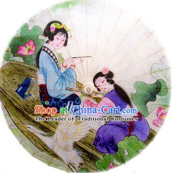 Handmade China Traditional Dance Umbrella Oil-paper Umbrella Stage Performance Props Umbrellas