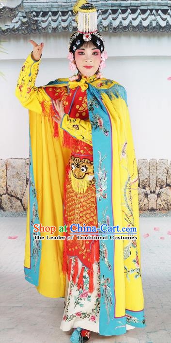 Chinese Beijing Opera Female Soldier Embroidered Costume, China Peking Opera Blues Embroidery Clothing