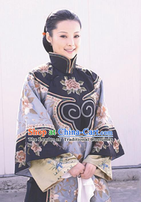 Traditional Chinese Ancient Late Qing Dynasty Nobility Mistress Embroidered Xiuhe Suit Costume for Women