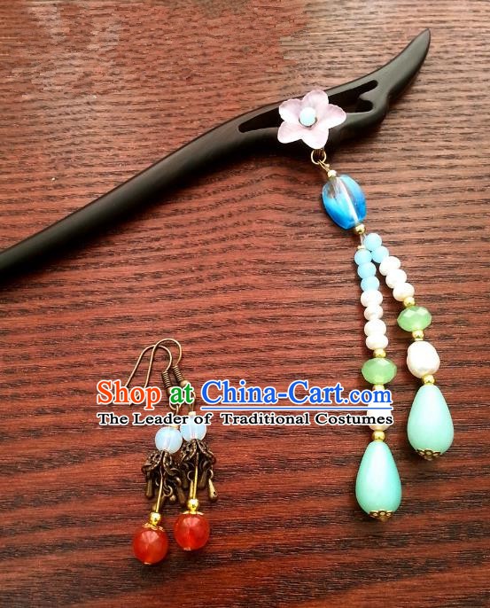 Traditional Handmade Chinese Ancient Classical Hair Accessories Hairpins and Earrings for Women