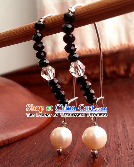 Traditional Handmade Chinese Ancient Princess Hanfu Eardrop Classical Earrings for Women