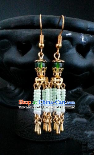 Asian Chinese Traditional Handmade Jewelry Accessories Princess Tassel Eardrop Hanfu Classical Earrings for Women