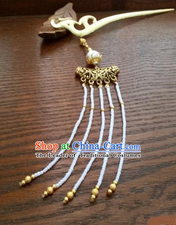 Traditional Handmade Chinese Classical Hair Accessories Ancient Bride Beads Tassel Hairpins for Women